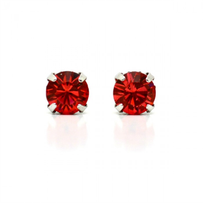 Mirabelle Swarovski Crystal Earring (Mini): Red